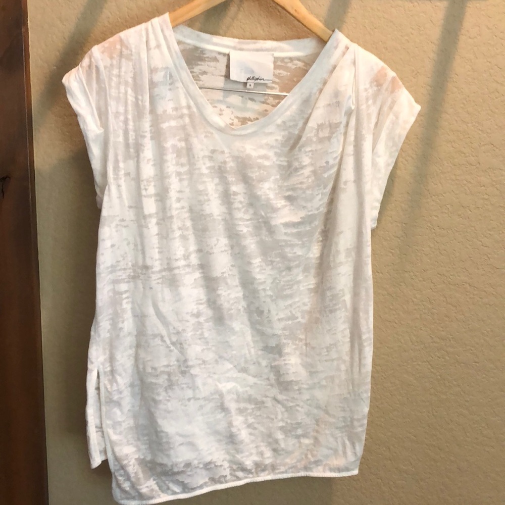 Philip Lim White Burnout Tee